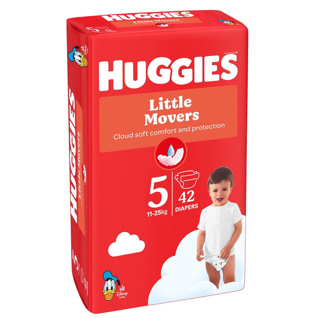 HUGGIES® Plienky jednorazové Little Movers 5 (11-25 ks) 42 ks – Obrázok 3