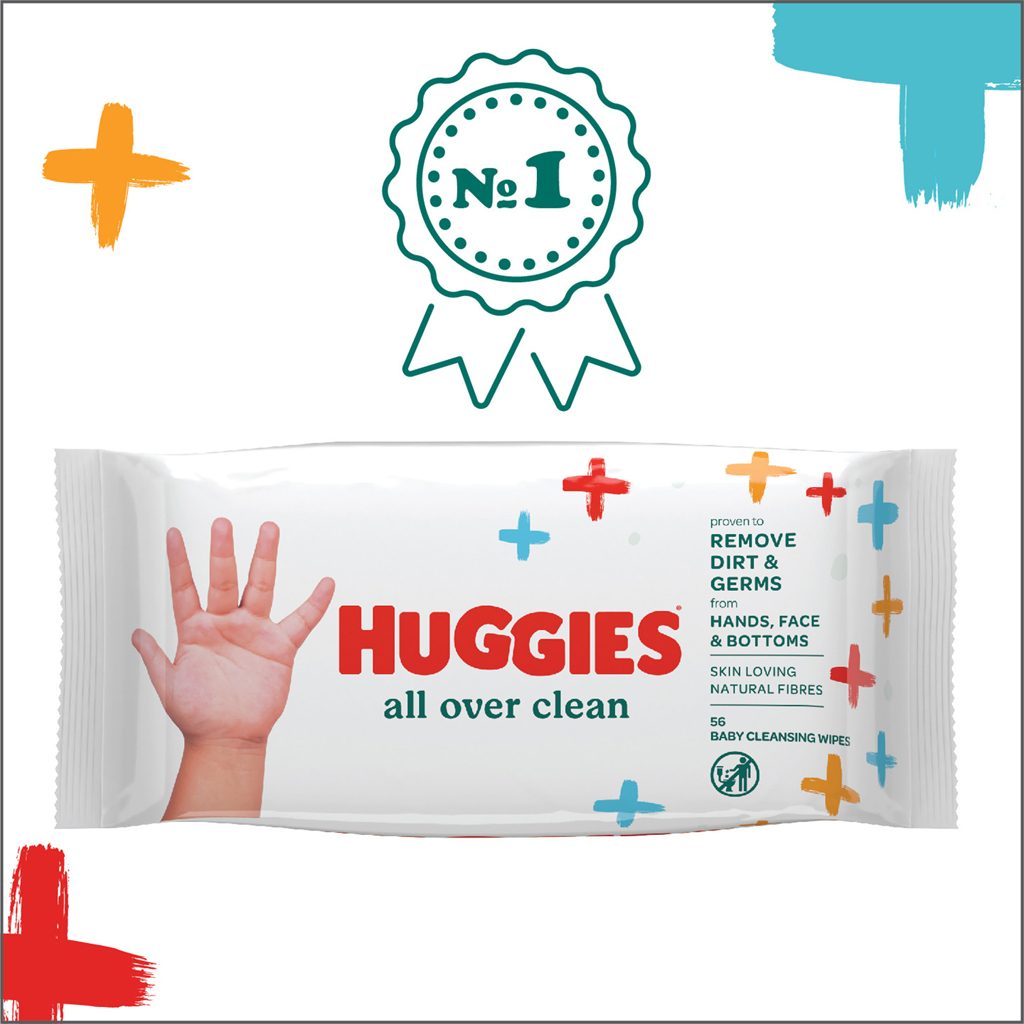 HUGGIES® Single All Over Clean Obrúsky vlhčené 56 ks – Obrázok 7