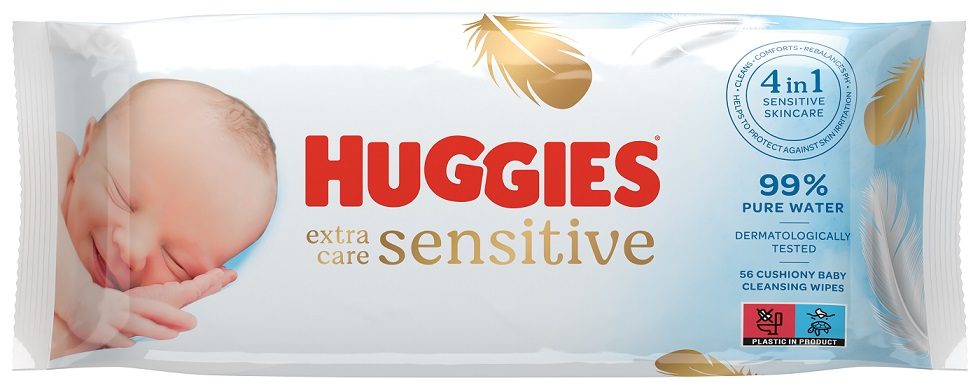 HUGGIES® Obrúsky vlhčené Extra Care Triplo 56x3 ks – Obrázok 3