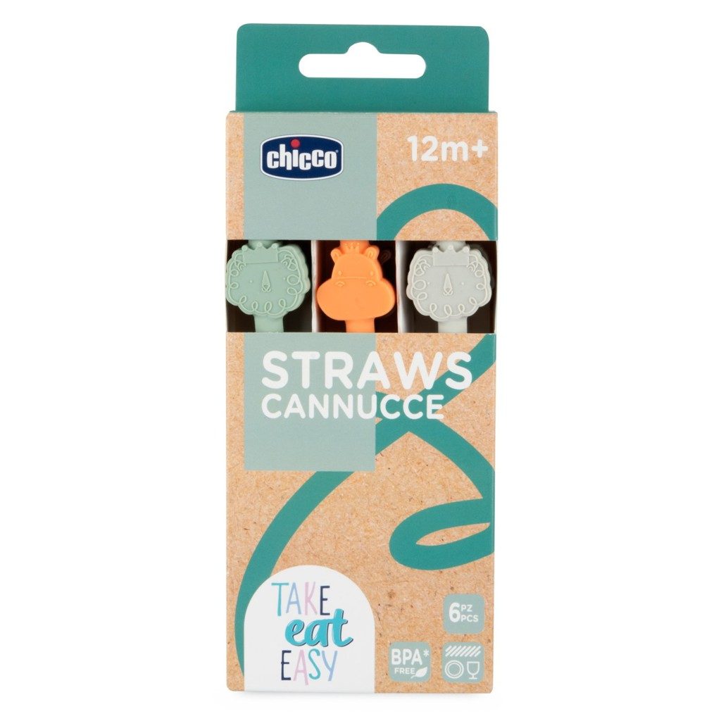 CHICCO Slamky silikónové 6 ks, 12m+ – Obrázok 2