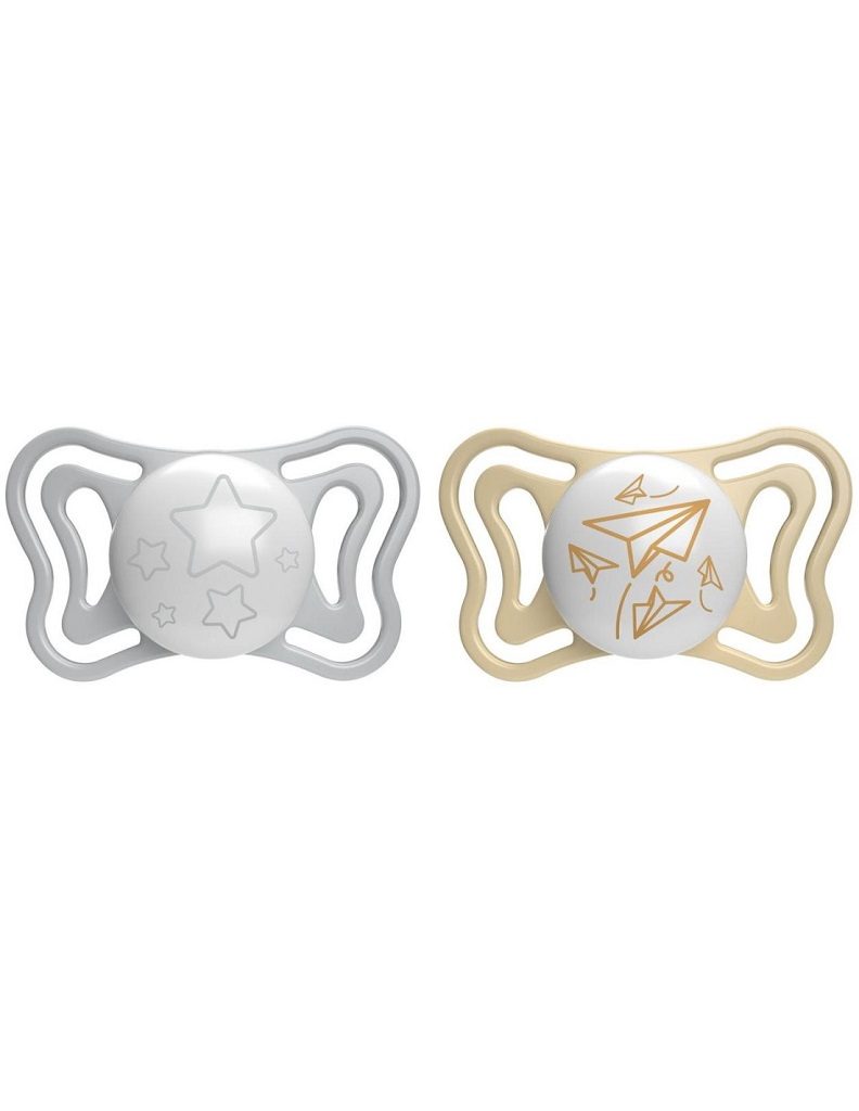 CHICCO Cumlík Physio Light silikónový nočný 6-16m, 2ks – Obrázok 2