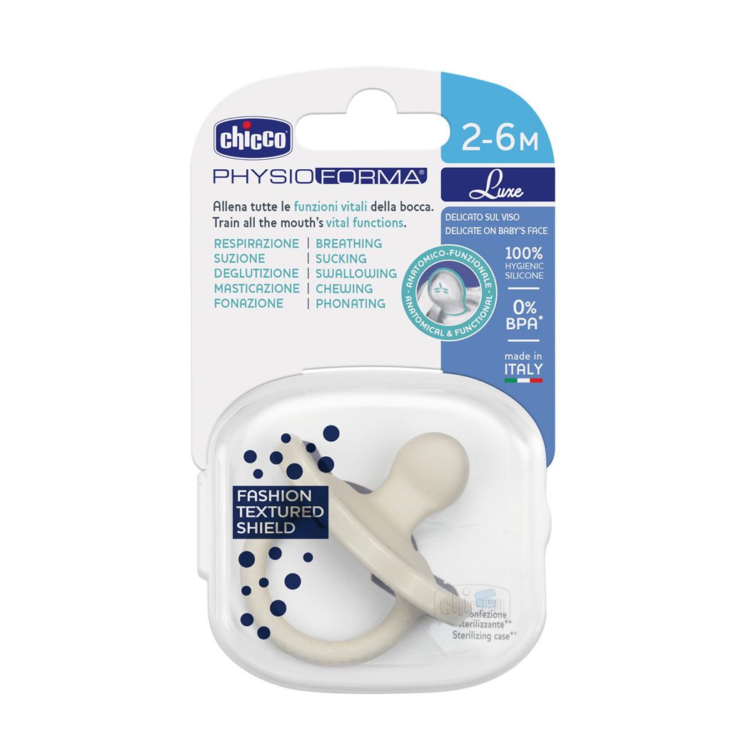 CHICCO Cumlík Physio Luxe 2-6m gray, 1ks – Obrázok 3