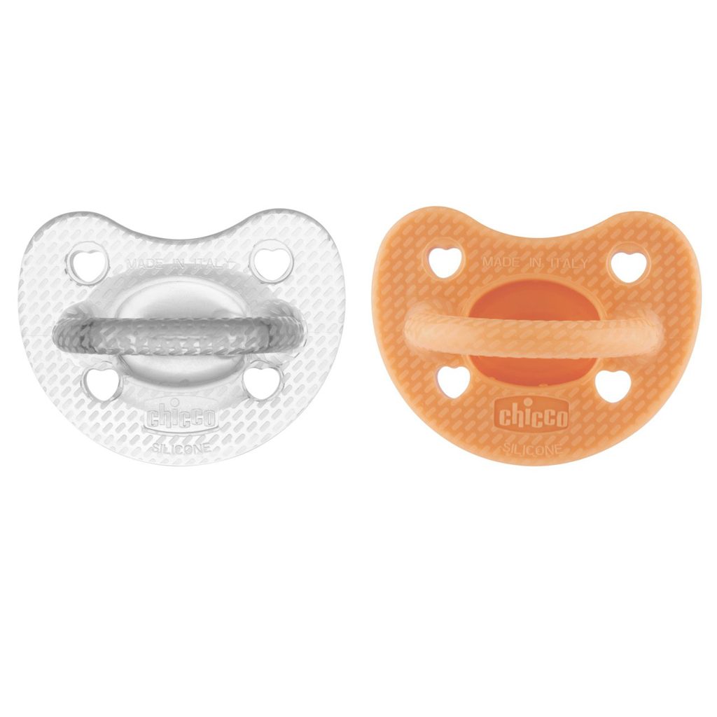CHICCO Cumlík Physio Luxe orange/gray 6-16m, 2ks – Obrázok 2
