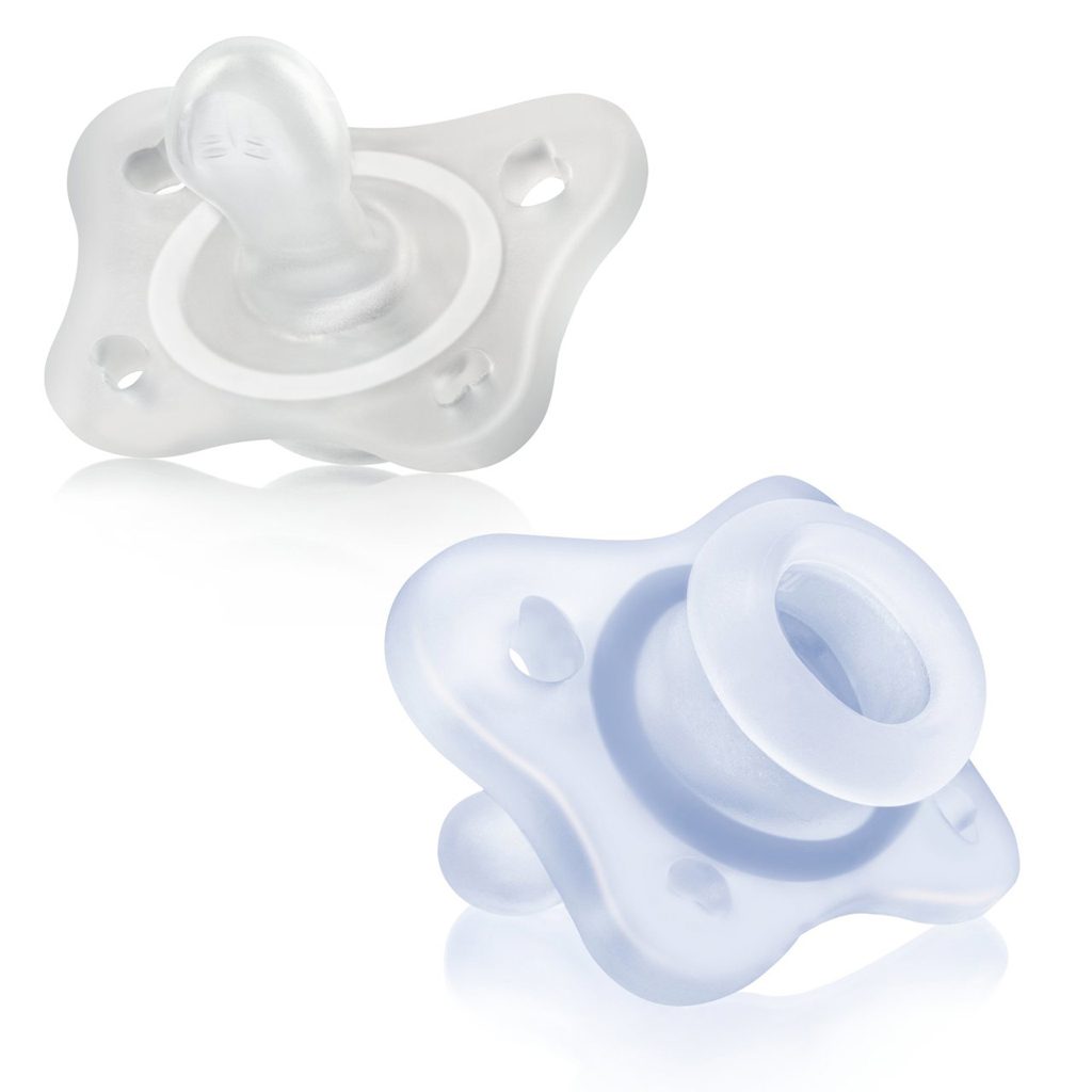 CHICCO Cumlík Physio Mini Soft celosilikónový 0-2m chlapec 2 ks – Obrázok 2
