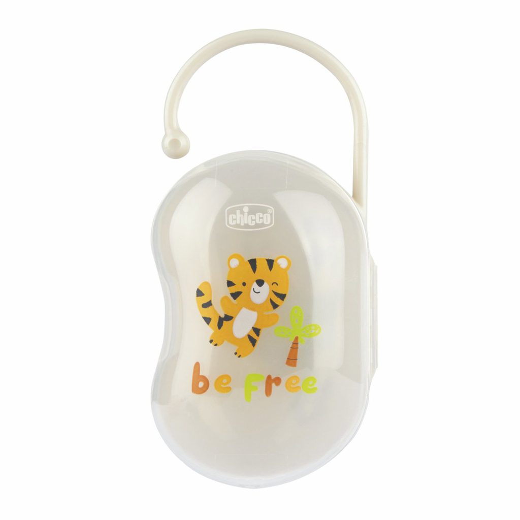 CHICCO Puzdro na cumlík dvojité Easy Box neutral - tiger – Obrázok 2