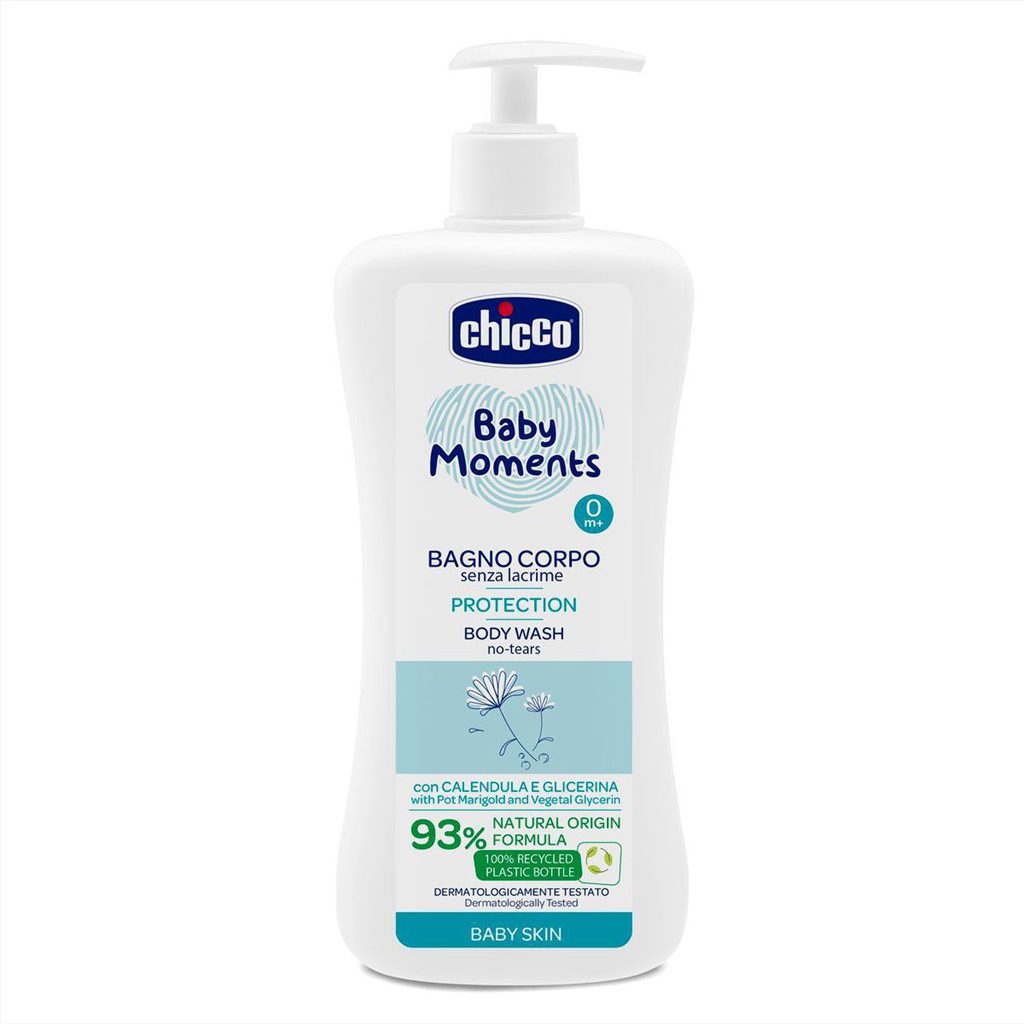 CHICCO Šampón na telo s dávkovačom Baby Moments Protection 93% prírodných zložiek 750 ml – Obrázok 2