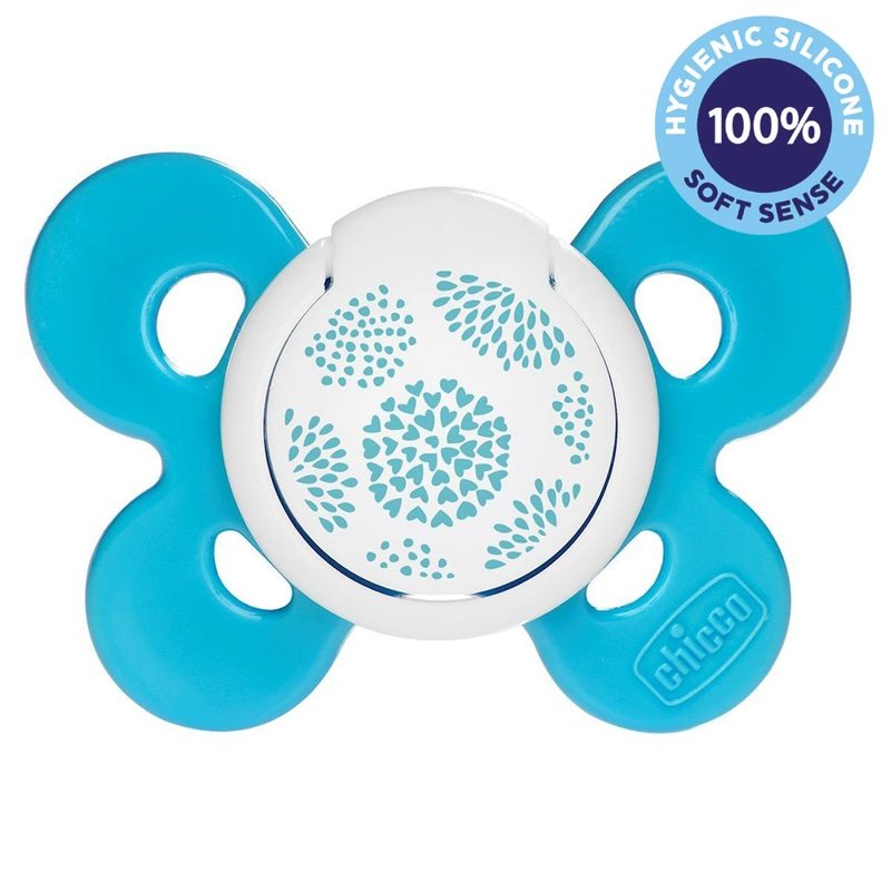 CHICCO Cumlík Physio Comfort silikónový 6-16m chlapec - bodky 1 ks – Obrázok 2