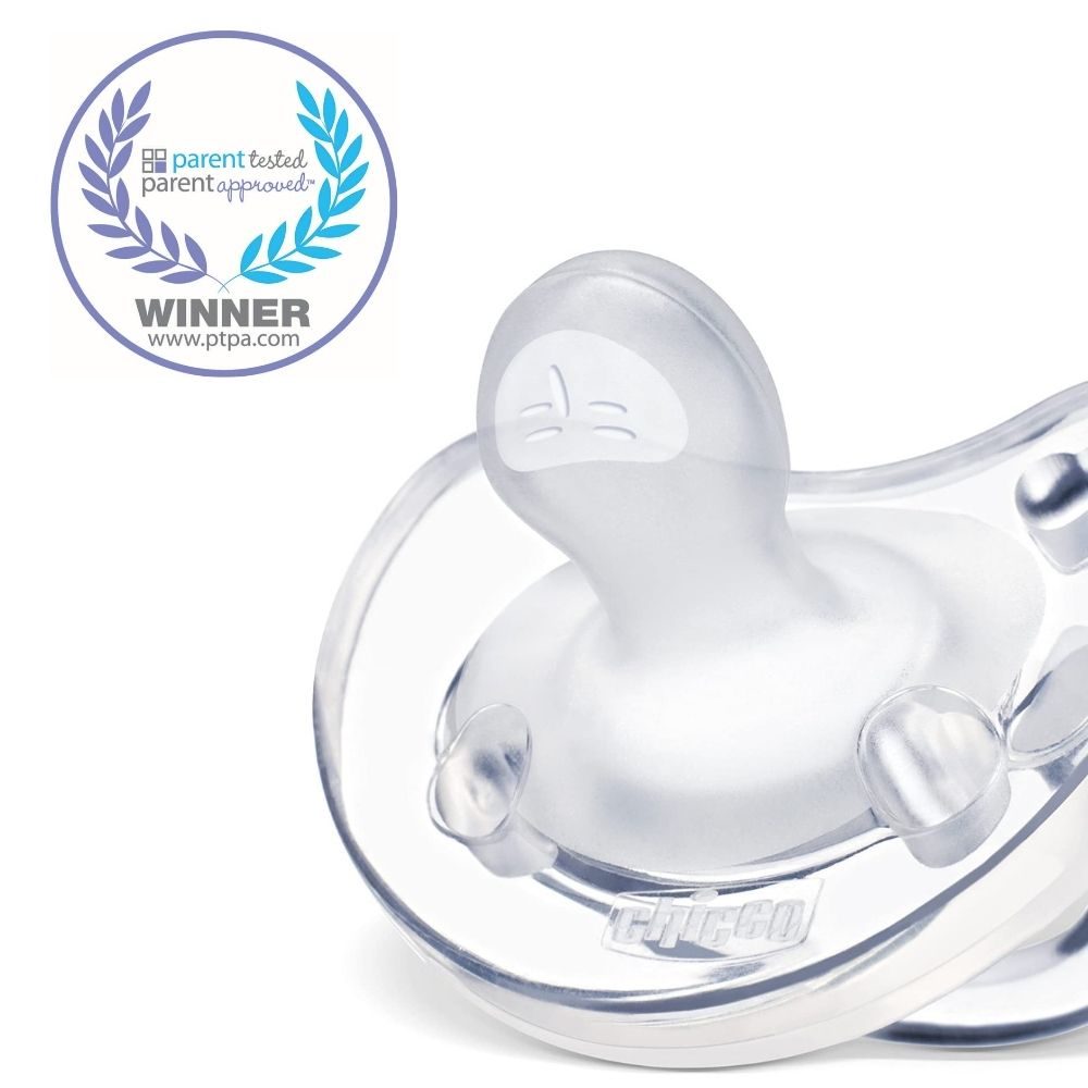 CHICCO Cumlík Physio Soft celosilikónový 16-36m dievča 2 ks – Obrázok 4