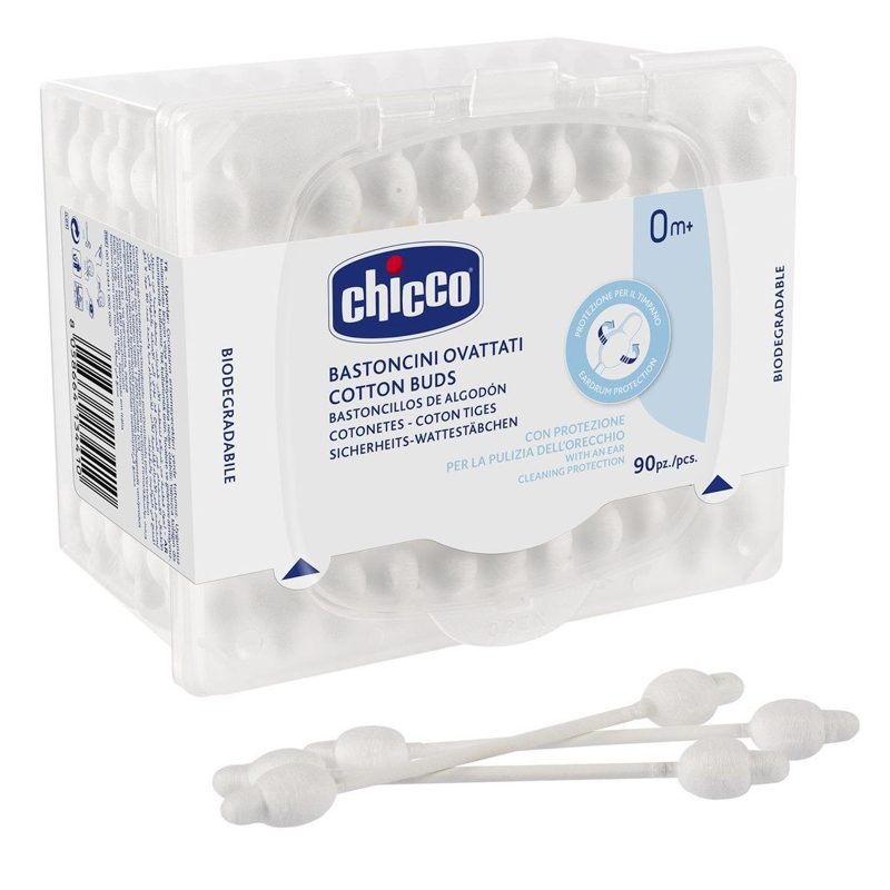 CHICCO Tyčinky vatové anatomické 90 ks – Obrázok 2