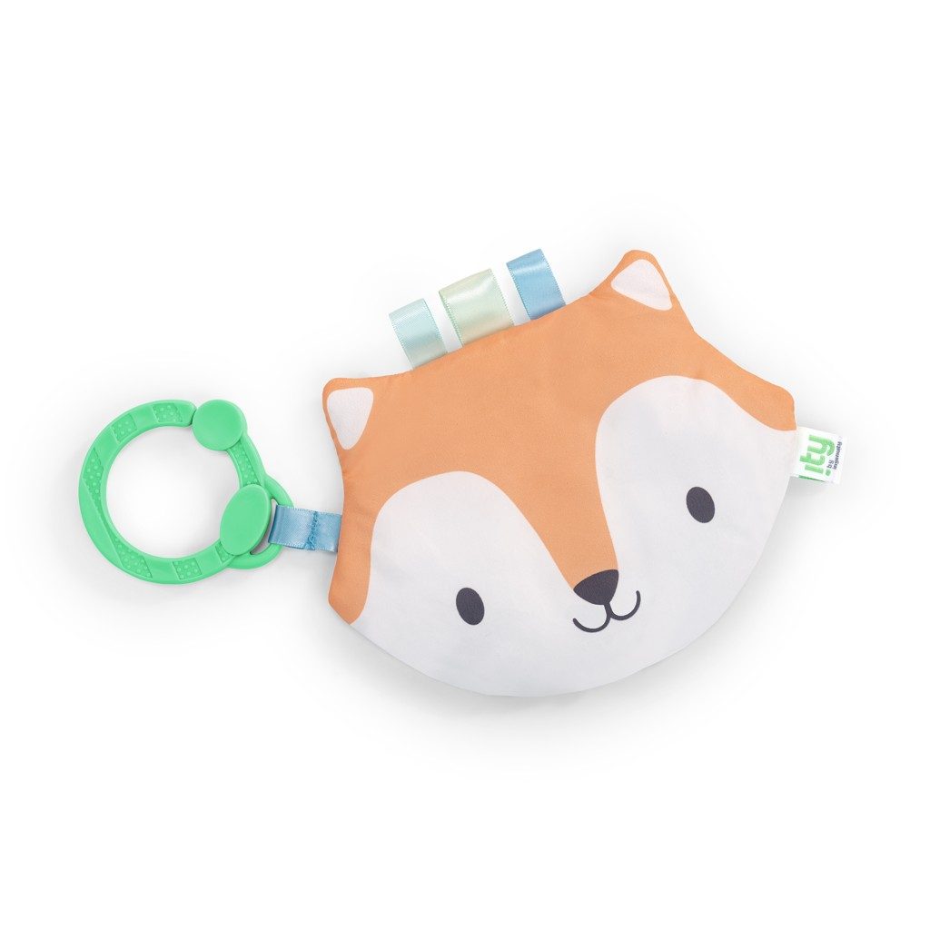 INGENUITY Hračka plyšová na C krúžku Crinklet™ líška Kitt 0m+ – Obrázok 2
