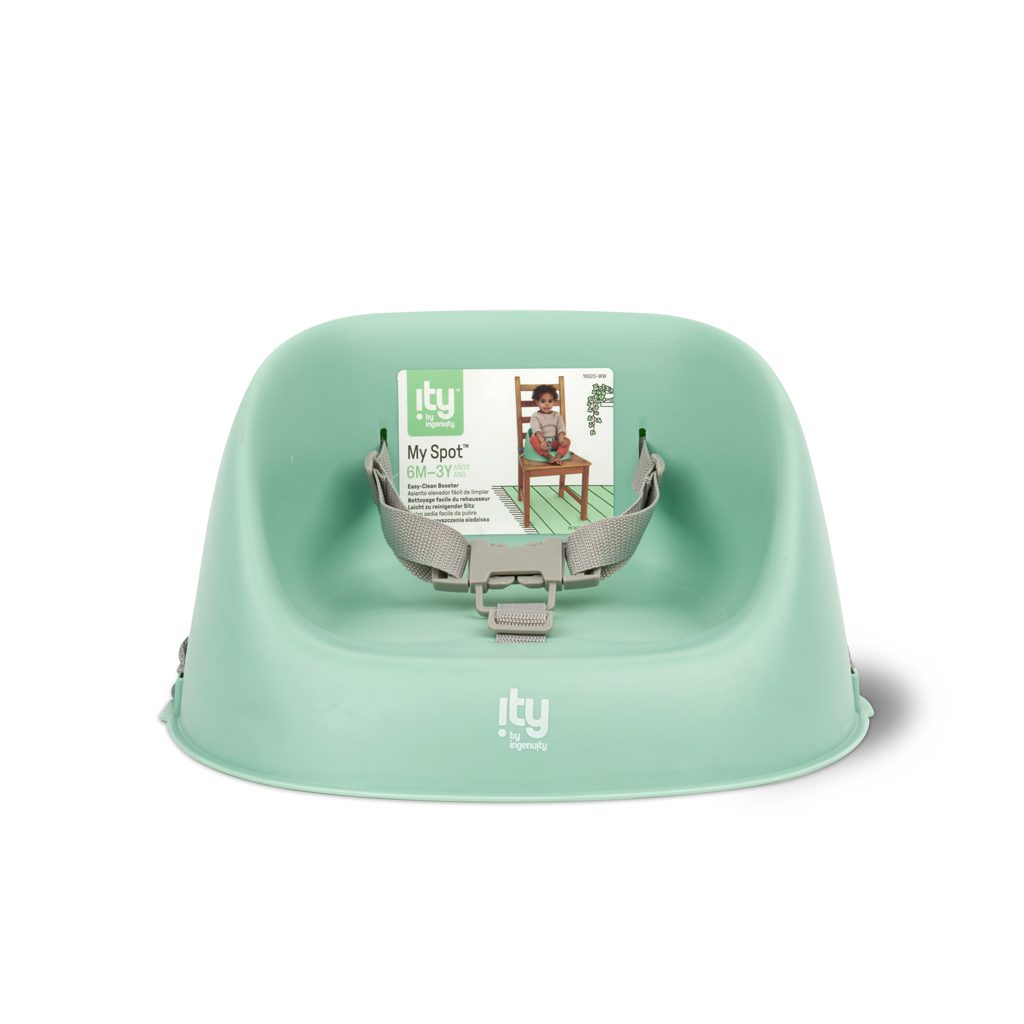 INGENUITY Podsedák na jedálenskú stoličku Easy Clean Booster Green do 15KG – Obrázok 2
