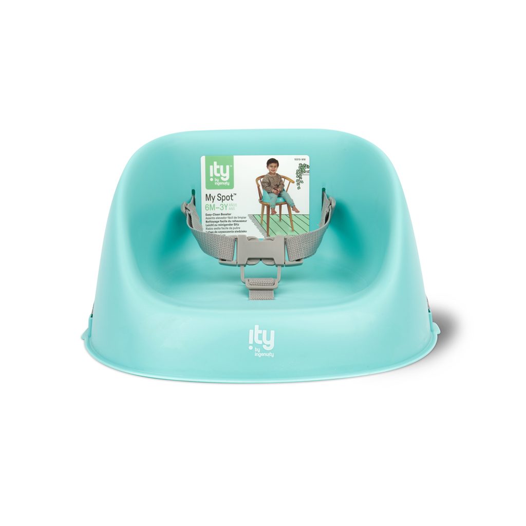 INGENUITY Podsedák na jedálenskú stoličku Easy Clean Booster Teal do 15KG – Obrázok 2