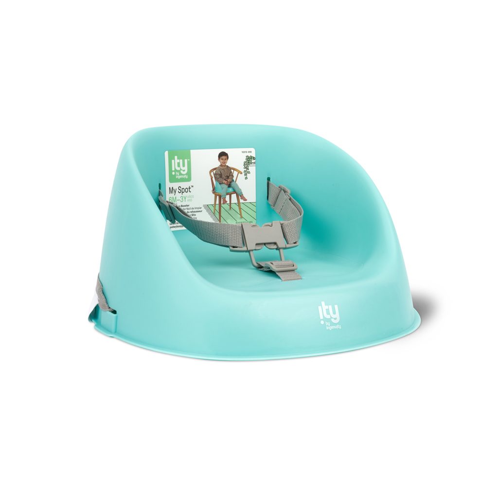 INGENUITY Podsedák na jedálenskú stoličku Easy Clean Booster Teal do 15KG – Obrázok 3