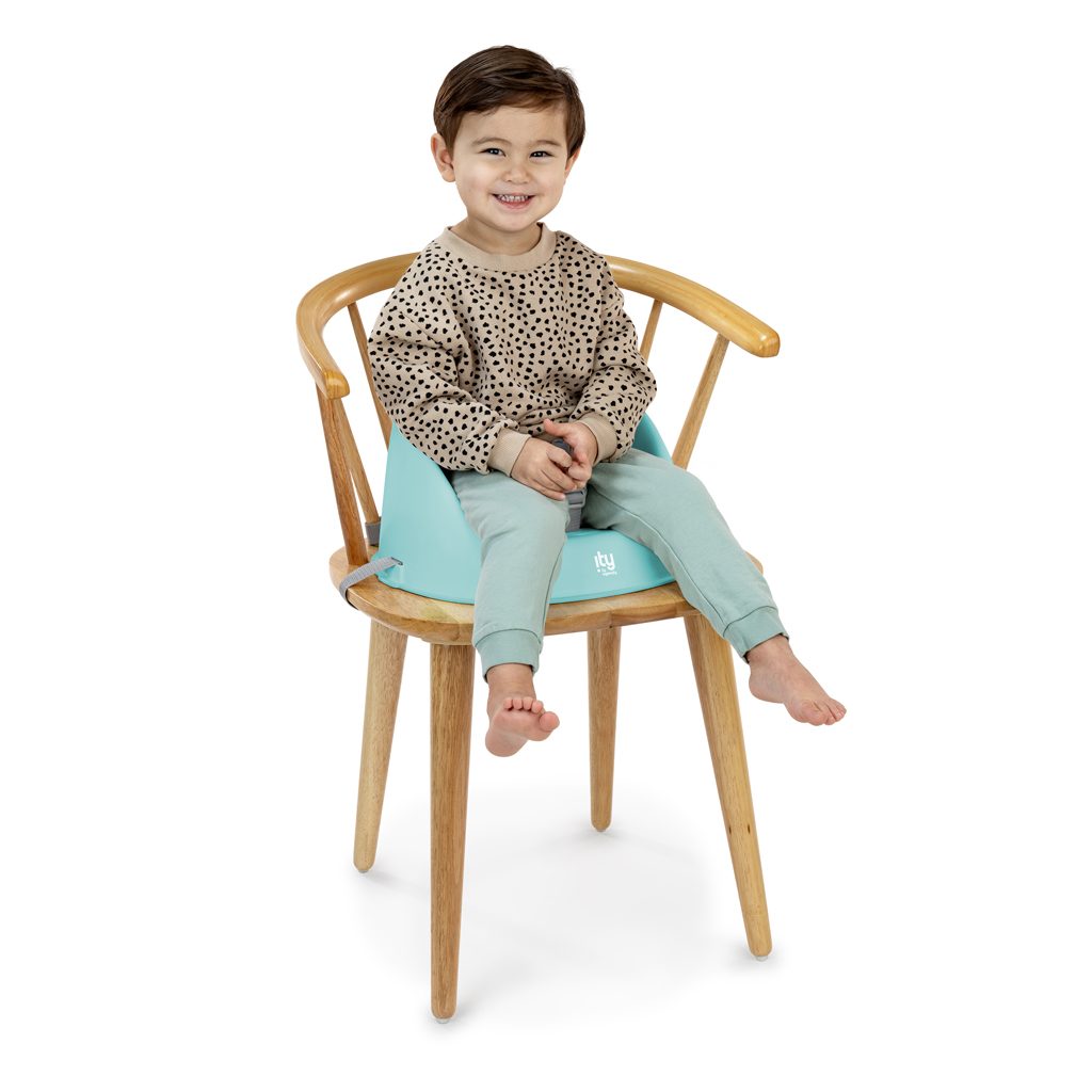 INGENUITY Podsedák na jedálenskú stoličku Easy Clean Booster Teal do 15KG – Obrázok 5