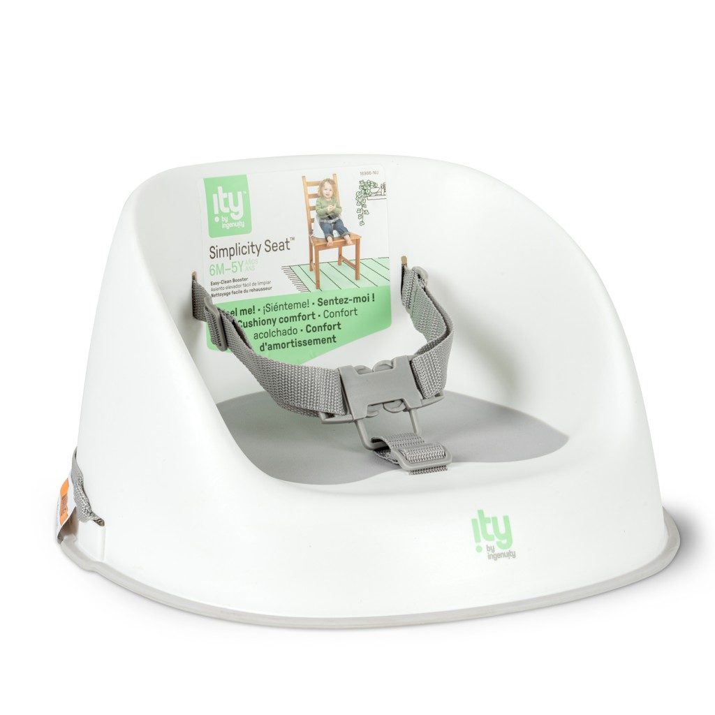 INGENUITY Podsedák na jedálenskú stoličku Ity Simplicity Seat™ Easy Clean Booster Grey do 15 kg – Obrázok 3
