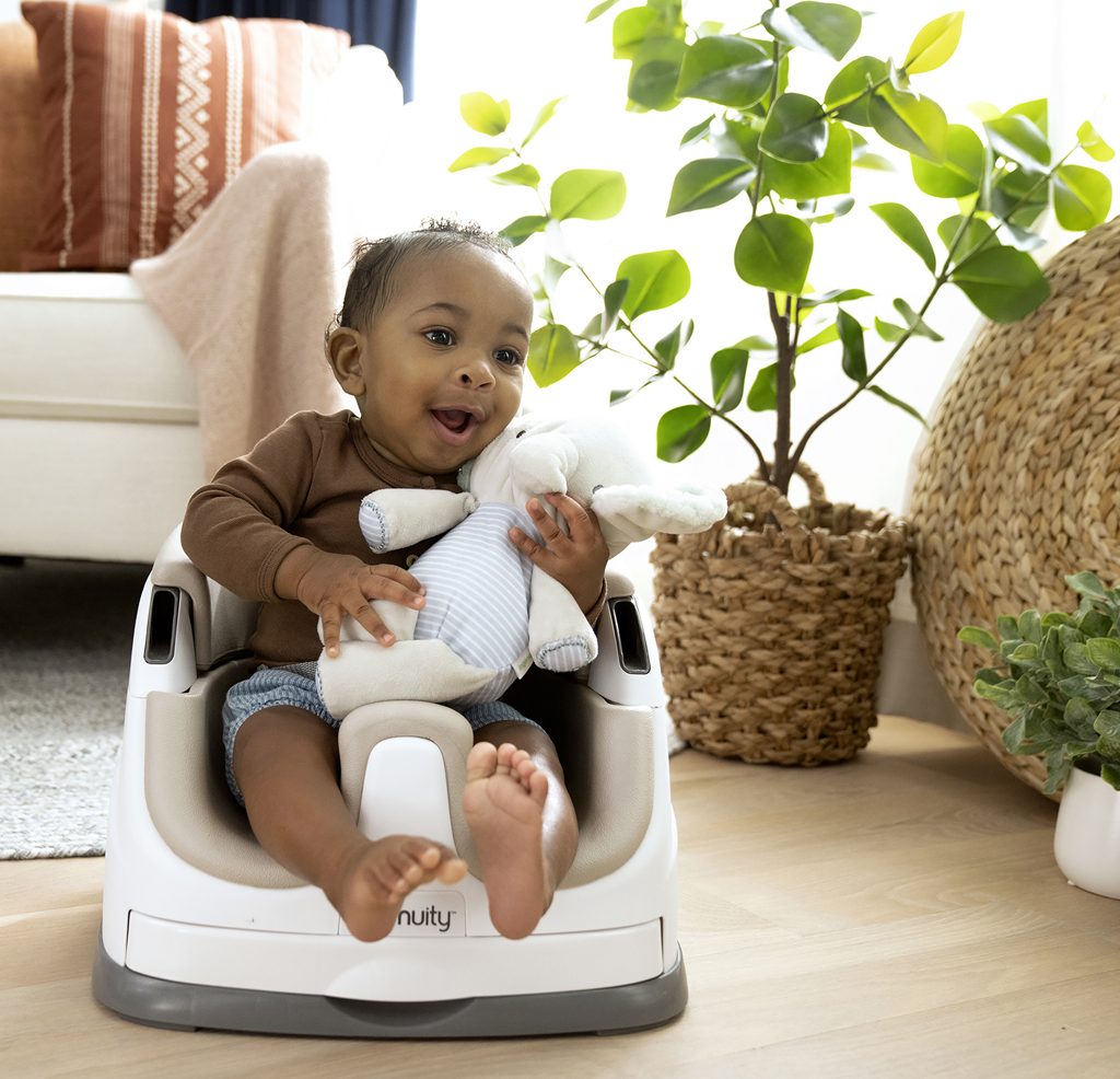INGENUITY Podsedák na stoličku 2v1 Baby Base Cashmere 6m+ do 22kg – Obrázok 11