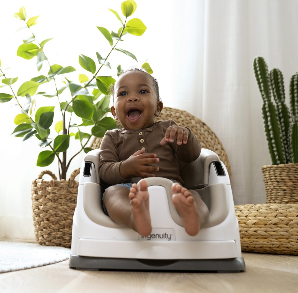 INGENUITY Podsedák na stoličku 2v1 Baby Base Cashmere 6m+ do 22kg – Obrázok 14