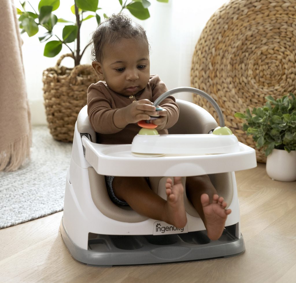 INGENUITY Podsedák na stoličku 2v1 Baby Base Cashmere 6m+ do 22kg – Obrázok 7