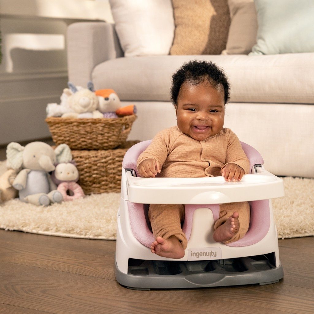 INGENUITY Podsedák na stoličku 2v1 Baby Base™ Peony 6m+ do 22kg – Obrázok 11