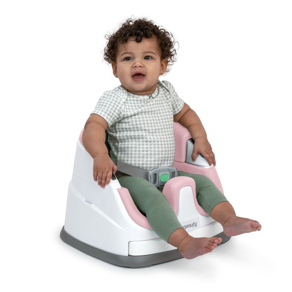 INGENUITY Podsedák na stoličku 2v1 Baby Base™ Peony 6m+ do 22kg – Obrázok 4