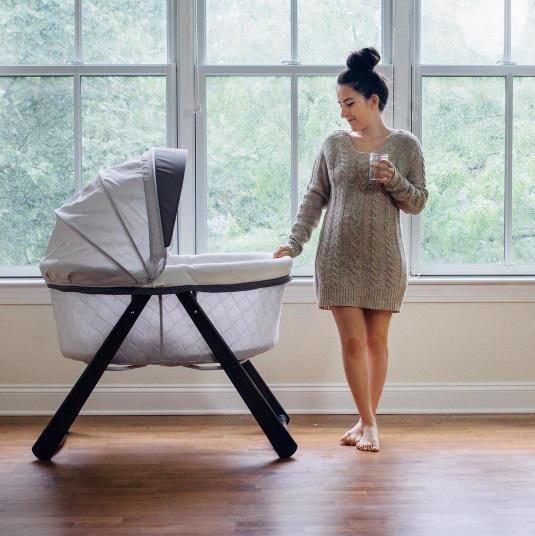 INGENUITY Postieľka hojdacia skladacia drevená Carrington 0m+ do 7 kg, 2018 – Obrázok 11