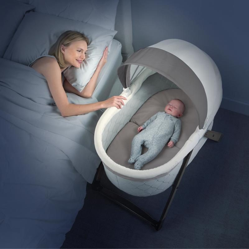 INGENUITY Postieľka hojdacia skladacia drevená Carrington 0m+ do 7 kg, 2018 – Obrázok 3