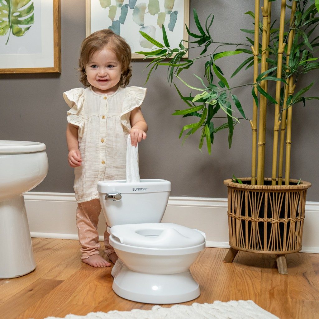 INGENUITY Toaleta detská so zvukom My Size™Biela – Obrázok 18