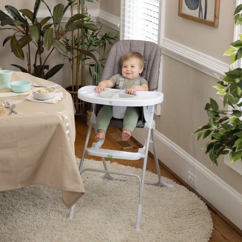 INGENUITY Stolička jedálenská skladacia Sun Valley™ Grey 6m+ do 15 kg – Obrázok 11