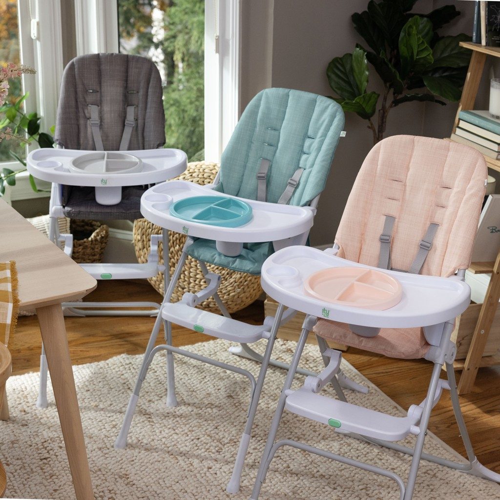 INGENUITY Stolička jedálenská skladacia Sun Valley™ Grey 6m+ do 15 kg – Obrázok 20