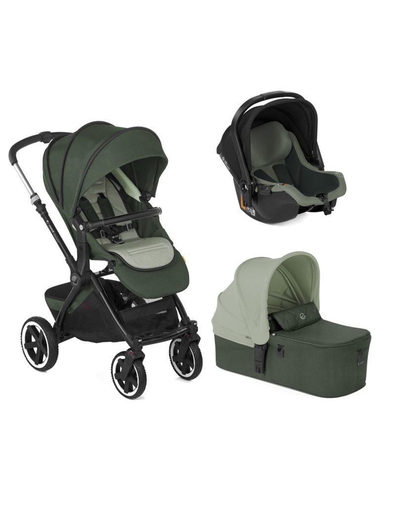 JANÉ Kočík kombinovaný Crosslight + korba Micro BB + autosedačka Koos i-size Forest Green – Obrázok 2