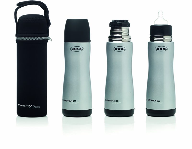 JANÉ Fľaša nerezová termo s cumľom a termo obalom, 300 ml – Obrázok 2
