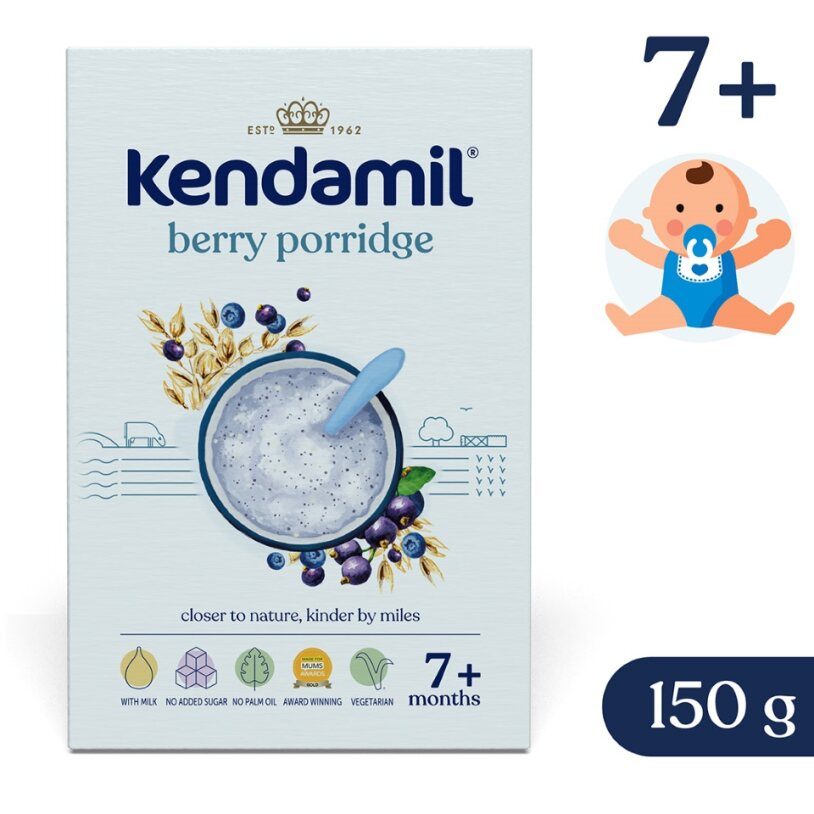 KENDAMIL Kaša mliečna s lesným ovocím (150 g), 7m+ – Obrázok 2