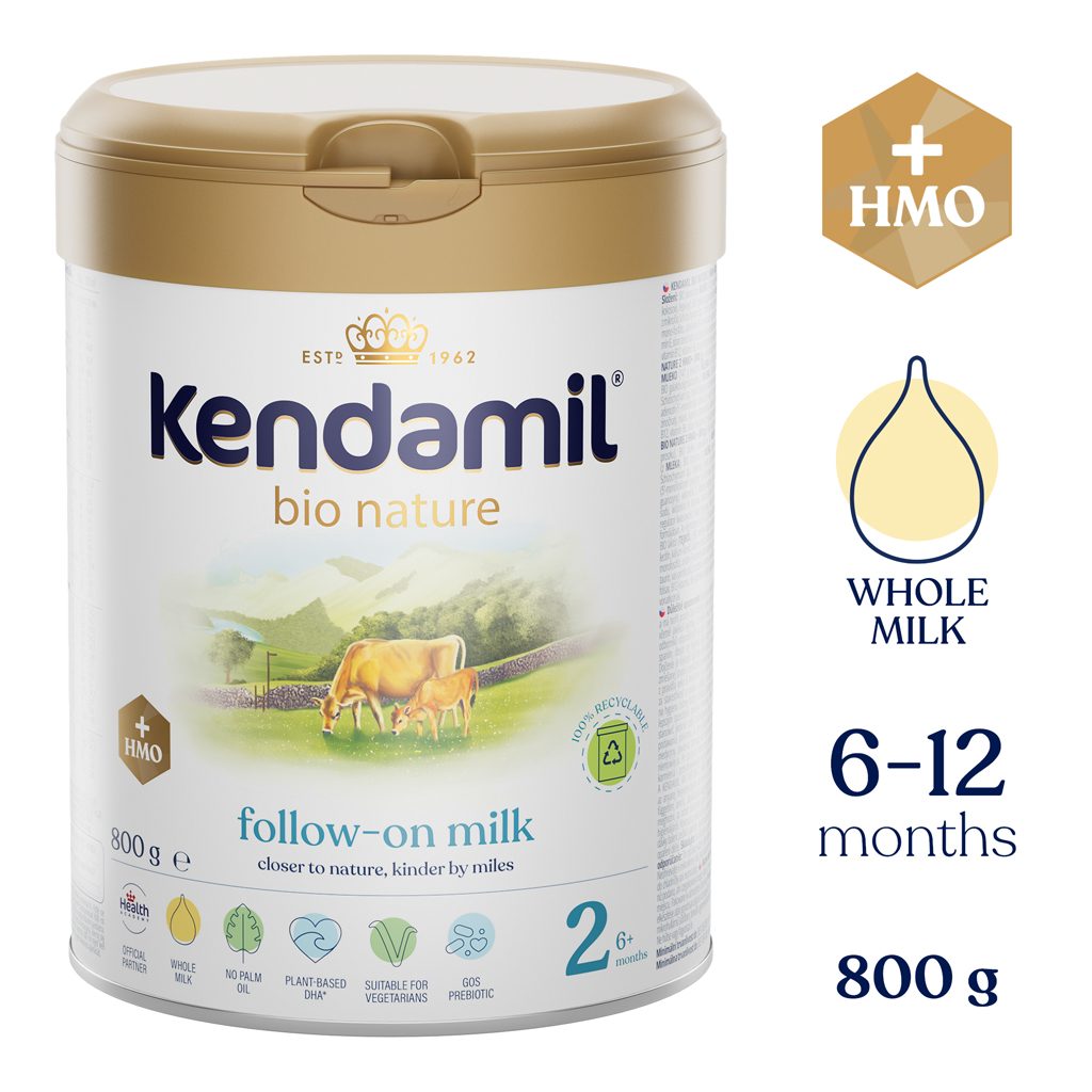 KENDAMIL Mlieko následné BIO Nature 2 HMO+ (800 g) 6m+