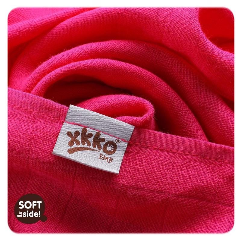 KIKKO Plienky bambusové Colours 70x70 cm, magenta 3 ks – Obrázok 3