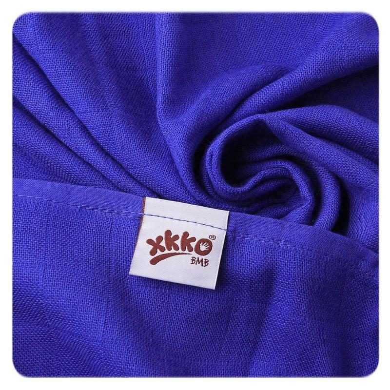 KIKKO Plienky bambusové Hearts&Waves 70x70 cm, ocean blue 3 ks – Obrázok 3