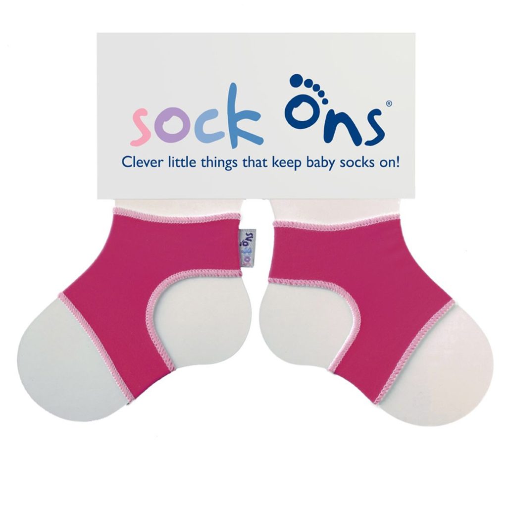 KIKKO Sock Ons Držiak ponožiek Classic - Fuchsia (0-6m) – Obrázok 2