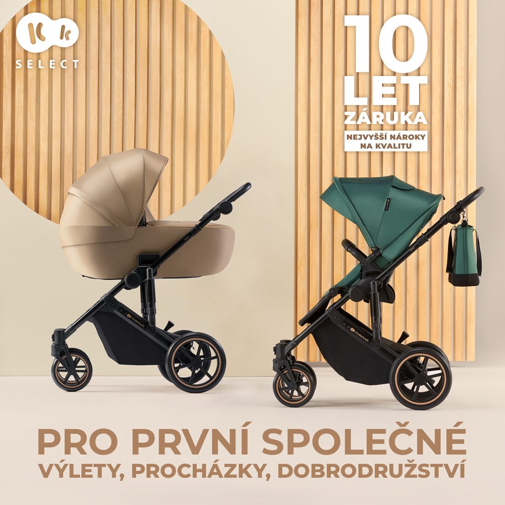 KINDERKRAFT Kočík kombinovaný 2v1 Prime 2 Grey – Obrázok 3