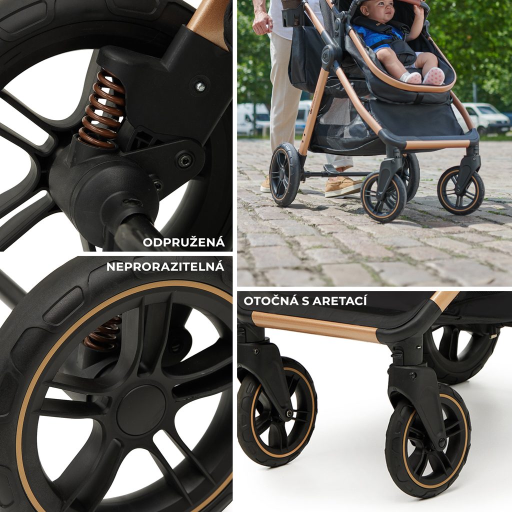 KINDERKRAFT Kočík kombinovaný 3v1 Esme Moonlight Grey – Obrázok 7