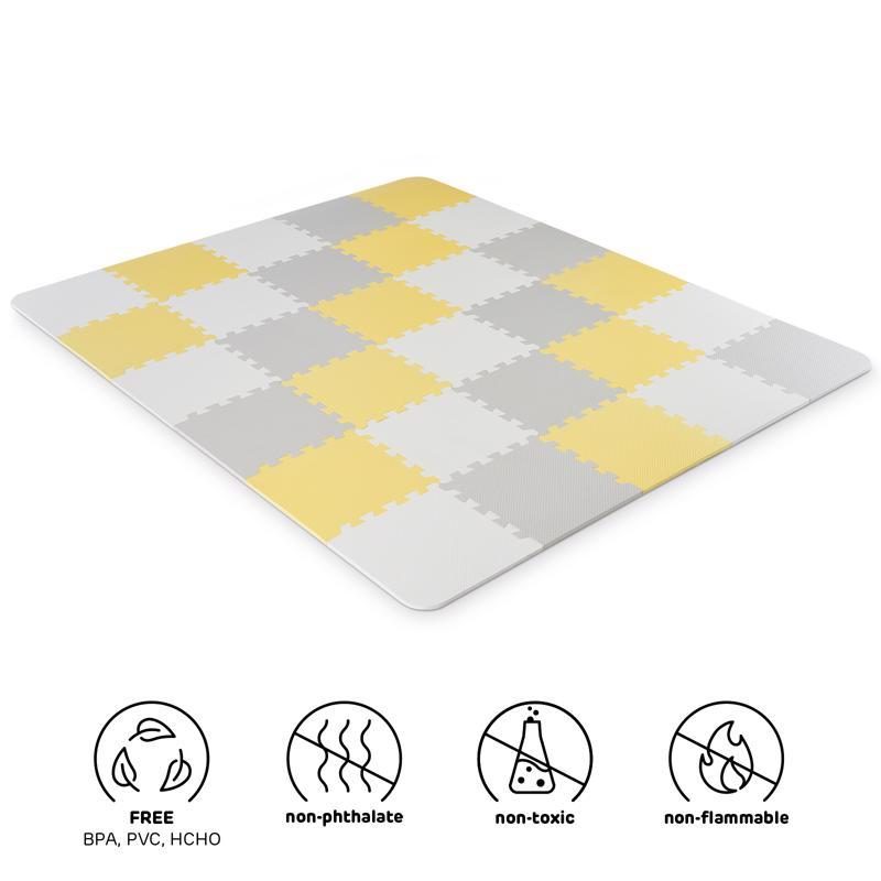 KINDERKRAFT Podložka penová puzzle Luno 150 x 180 cm Yellow, 30 ks – Obrázok 2