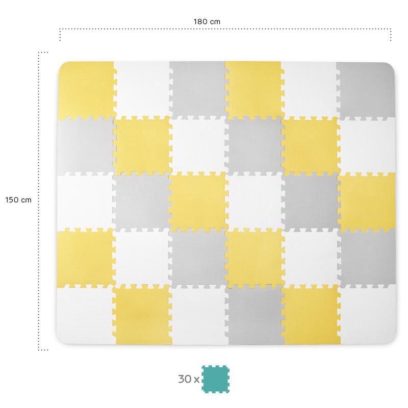KINDERKRAFT Podložka penová puzzle Luno 150 x 180 cm Yellow, 30 ks – Obrázok 20