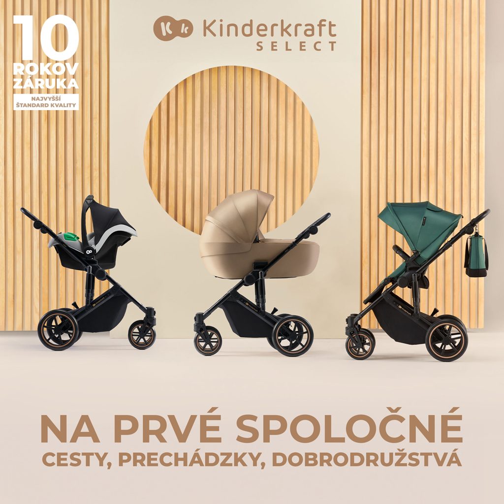 KINDERKRAFT SELECT Kočík kombinovaný 3v1 Prime 2 Dark Green, Premium – Obrázok 22