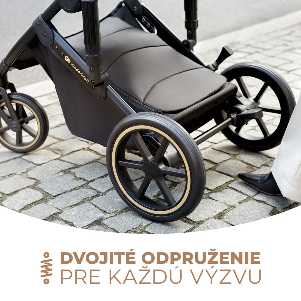 KINDERKRAFT SELECT Kočík kombinovaný 3v1 Prime 2 Dark Green, Premium – Obrázok 24