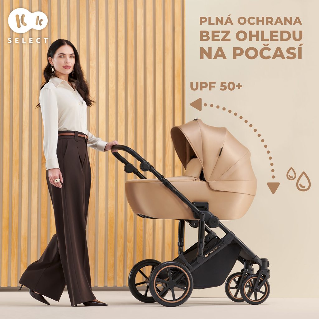 KINDERKRAFT SELECT Kočík kombinovaný 3v1 Prime 2 Dark Green, Premium – Obrázok 27