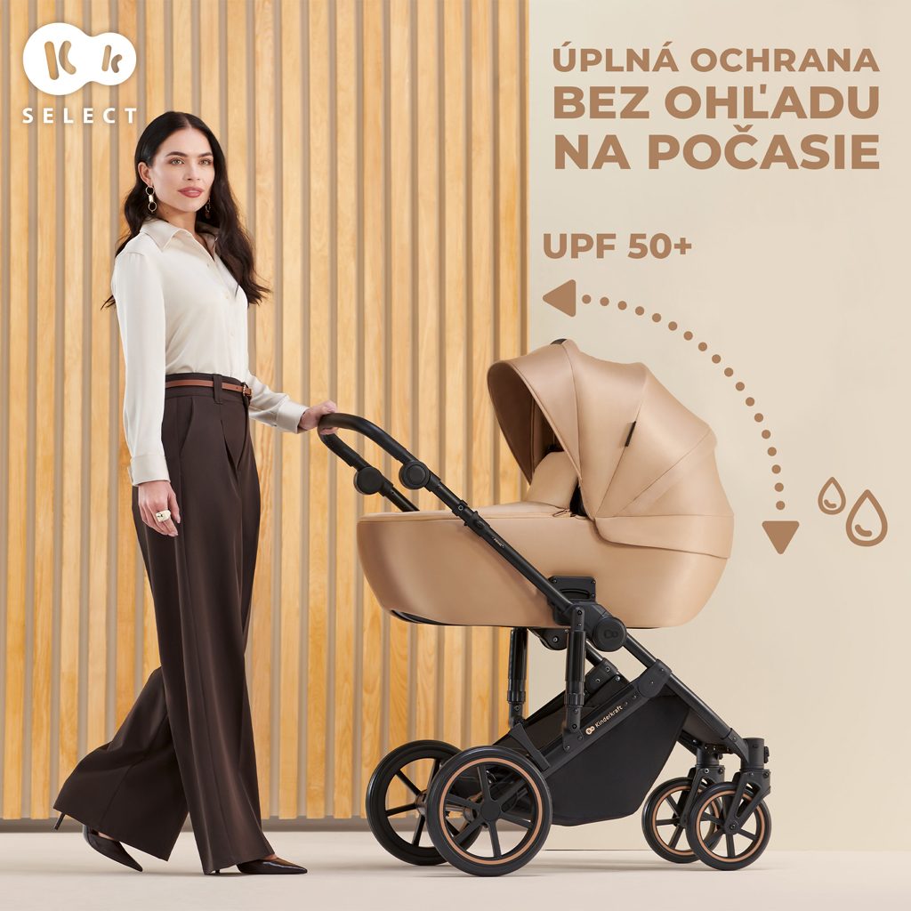 KINDERKRAFT SELECT Kočík kombinovaný 3v1 Prime 2 Venezian Black, Premium – Obrázok 28