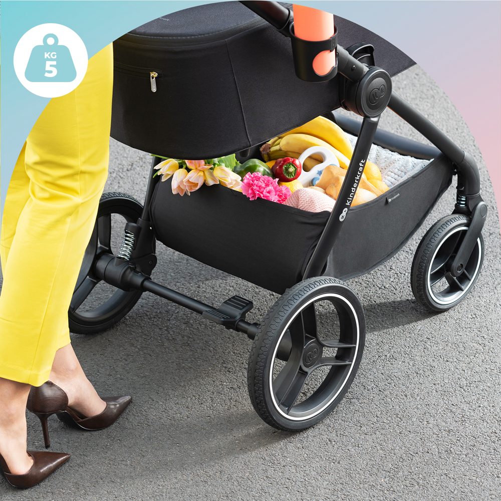 KINDERKRAFT SELECT Kočík kombinovaný Nea 2v1 Ash Pink, Premium – Obrázok 15