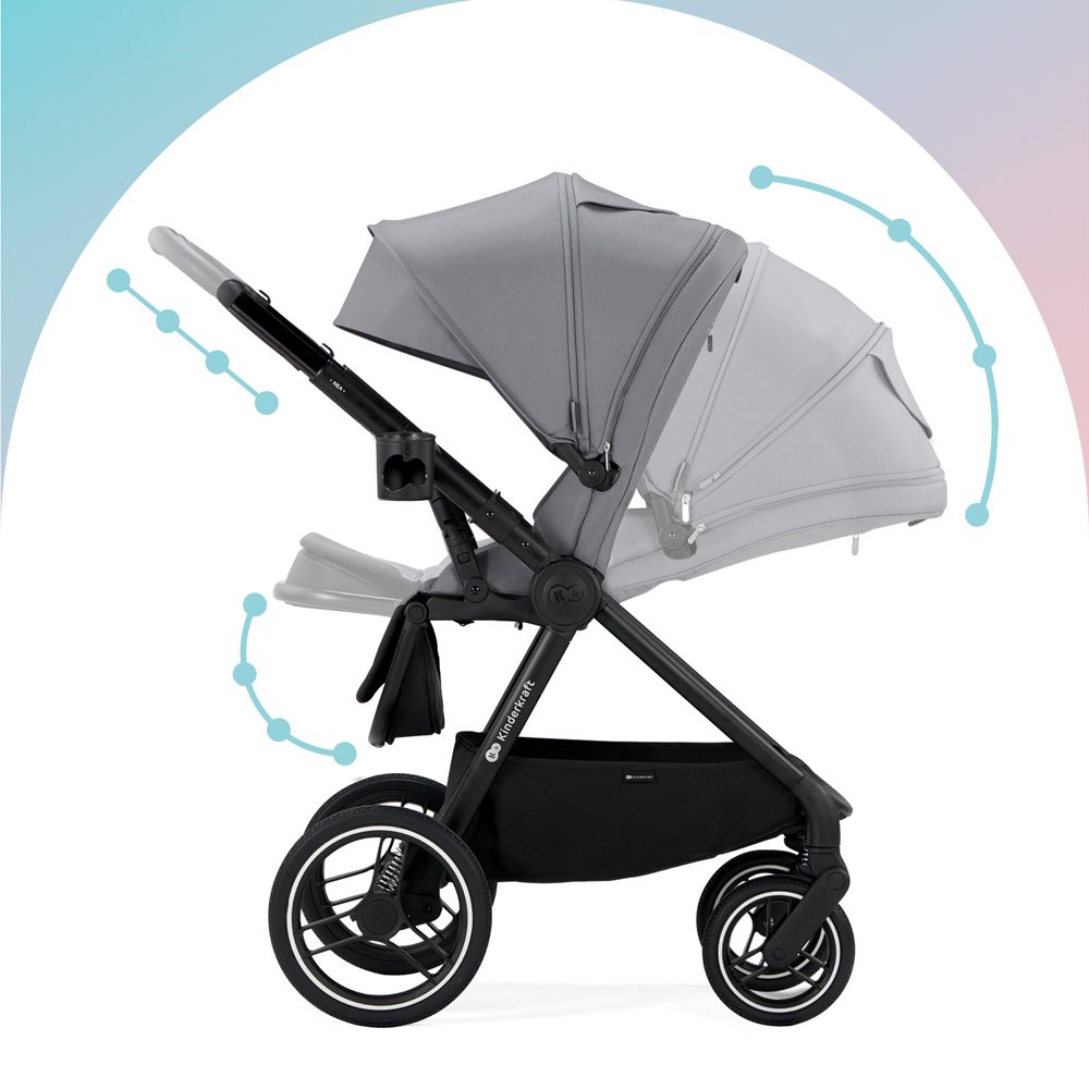 KINDERKRAFT SELECT Kočík kombinovaný Nea 2v1 Ash Pink, Premium – Obrázok 17