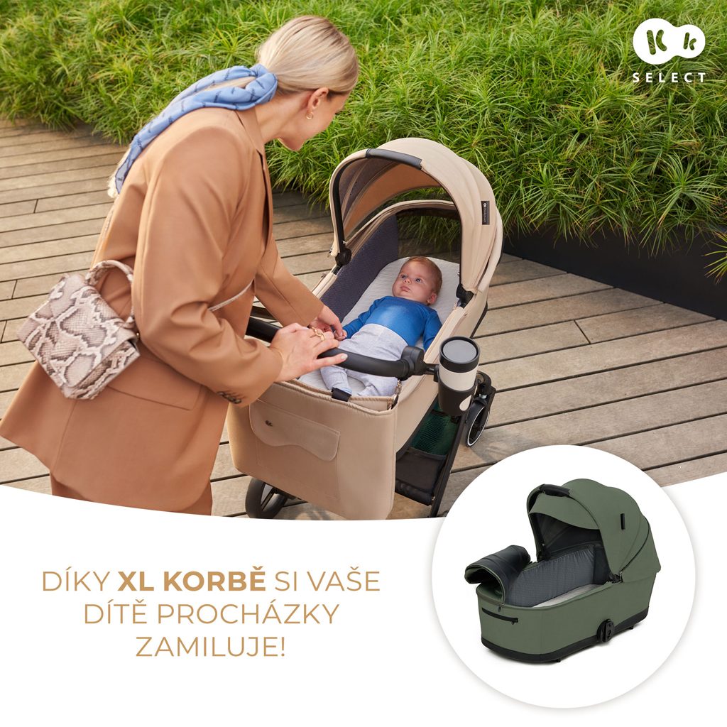 KINDERKRAFT SELECT Kočík kombinovaný Yoxi 2v1 Mystic Green – Obrázok 6