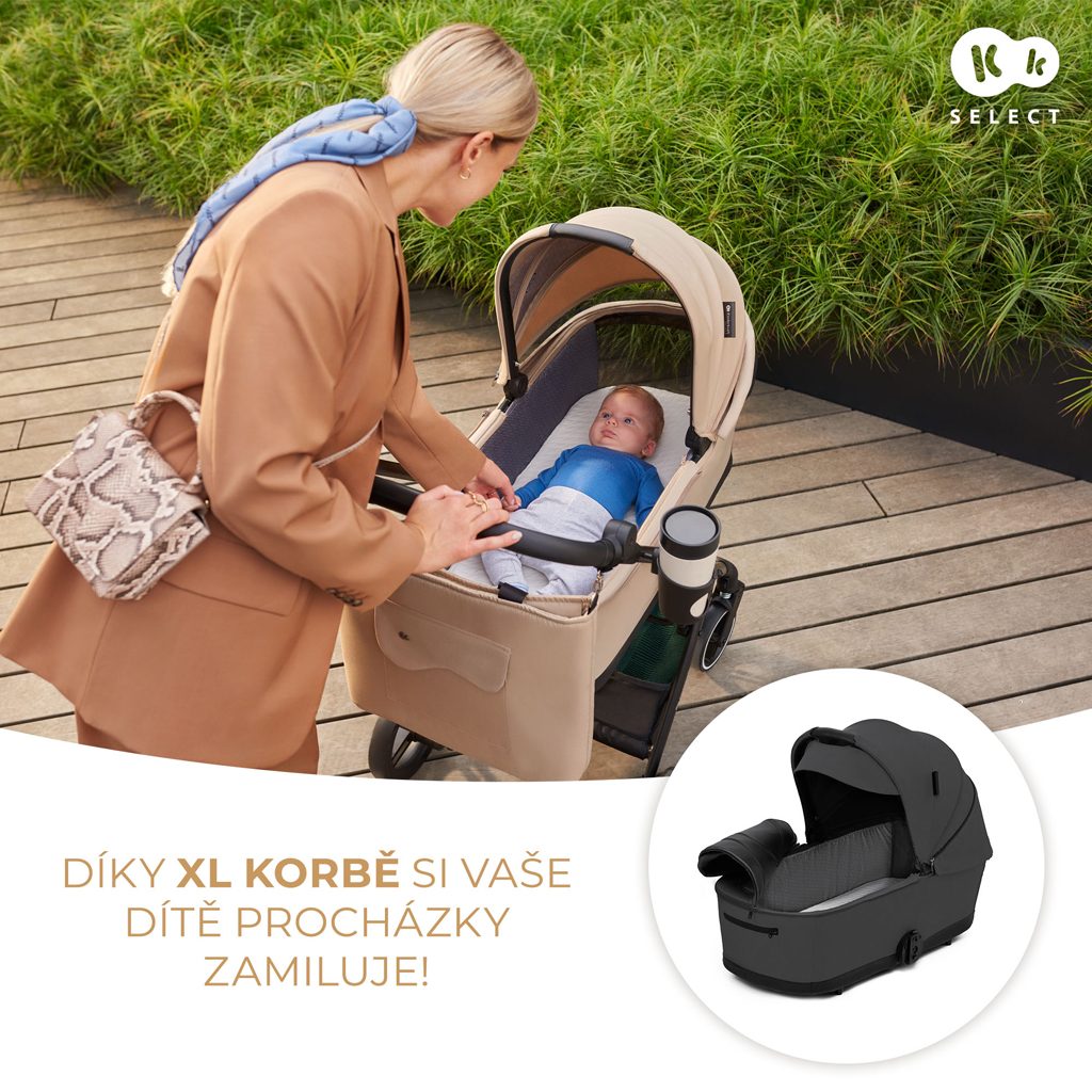 KINDERKRAFT SELECT Kočík kombinovaný Yoxi 3v1 Moonlight Grey – Obrázok 6