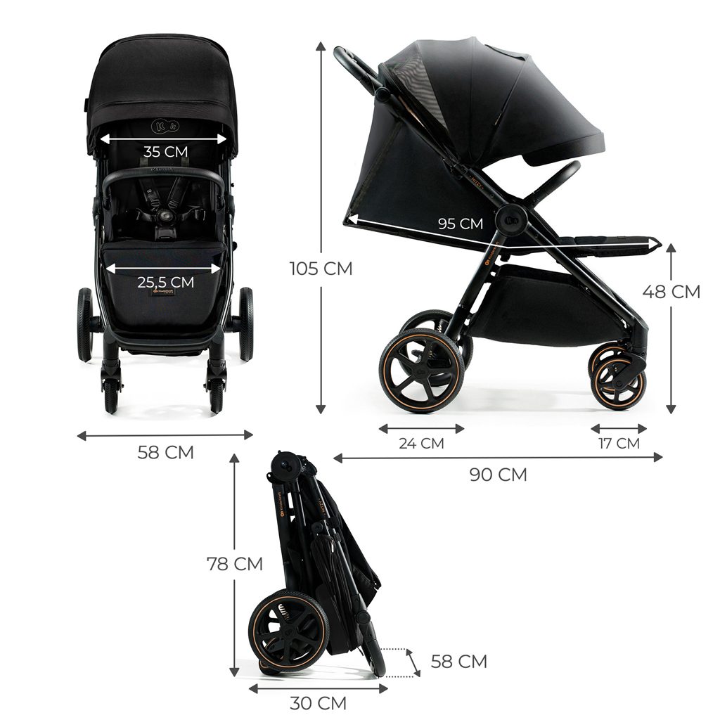 KINDERKRAFT SELECT Kočík športový Mitzy Ink Black – Obrázok 15