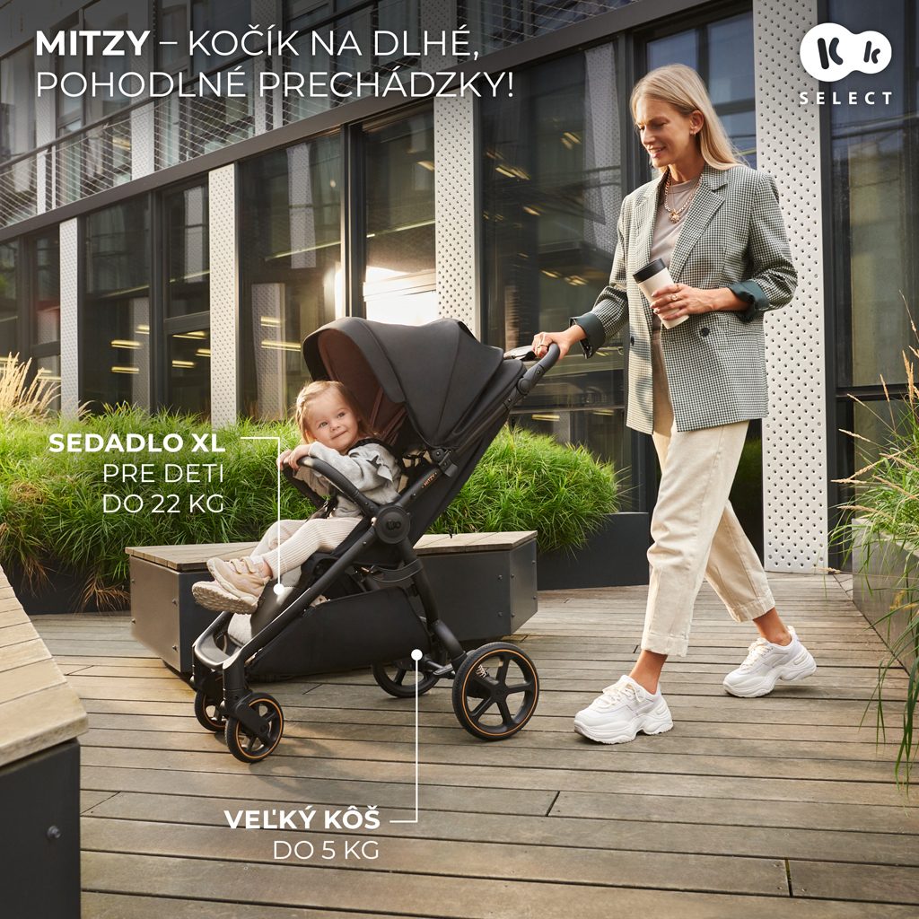 KINDERKRAFT SELECT Kočík športový Mitzy Linen Beige – Obrázok 8